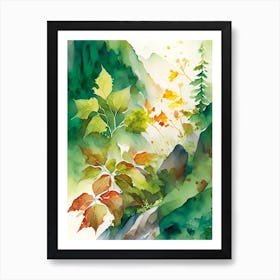 Poison Ivy In Rocky Mountains Landscape Pop Art 8 Art Print