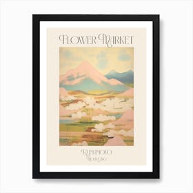 Flower Market Mount Aso In Kumamoto Japanese Landscape 2 Poster Art Print