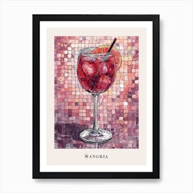 Sangria Watercolour Poster 2 Art Print