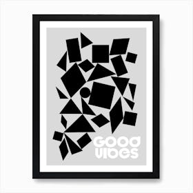 Good Vibes Pieces Scandi Art Print