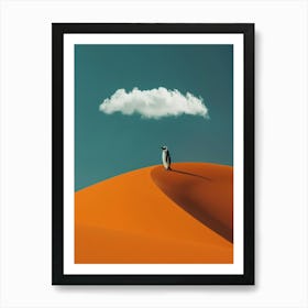 Penguin In The Desert 9 Art Print