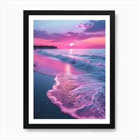 Sunset At The Beach 10 Art Print