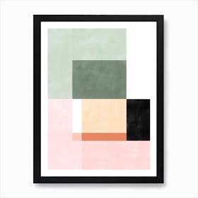 Pastel Geometric Painting No.1 Art Print