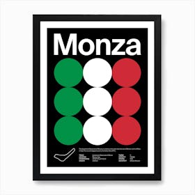 Mid Century Dark Monza F1 Poster