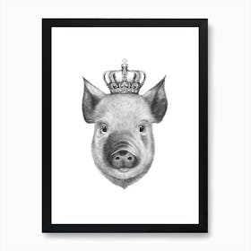 The King Pig Art Print