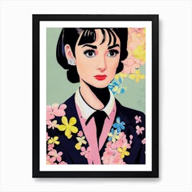 Audrey In Pastel Poster