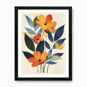 Orange Flowers 17 Art Print