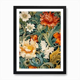 Floral Wallpaper 16 Art Print