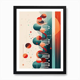 Dna Art Abstract Illustration 2 Art Print