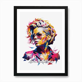 Alecia Beth Moore Pink 02 Portrait Music WPAP Pop Art Art Print