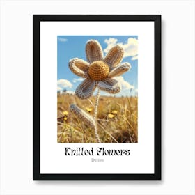 Knitted Flowers Daisies 4 Art Print