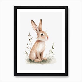 Belgian Hare Kids Illustration 2 Art Print