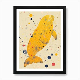 Yellow Manatee 2 Art Print