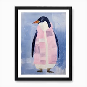 Playful Illustration Of Penguin For Kids Room 5 Art Print