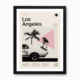 Mid Century Los Angeles Travel Art Print