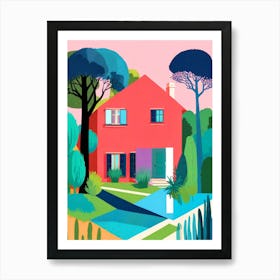 House In The Garden 1 Art Print