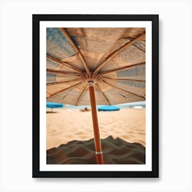 Low Angle Of Sun Umbrella Detail Shot Summer Photography Art Print