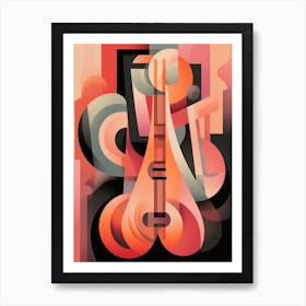 Cubist Abstract Geometric Lady Illustration 11 Art Print