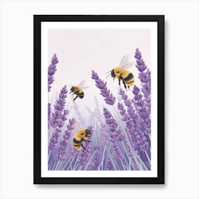 Andrena Bee Storybook Illustration 17 Art Print