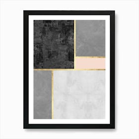 Geometric textures composition 13 Art Print