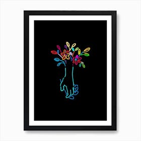 Hand Bouquet Art Print