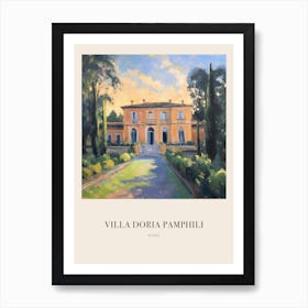 Villa Doria Pamphili Rome Italy 2 Vintage Cezanne Inspired Poster Art Print