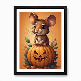 Halloween Mouse Art Print