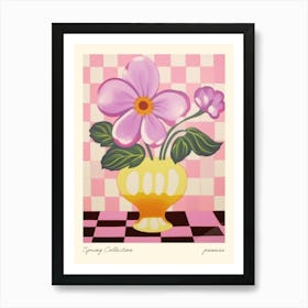 Spring Collection Pansies Flower Vase 4 Art Print