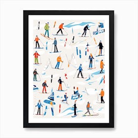 Chamonix Mont Blanc   France, Ski Resort Illustration 0 Art Print