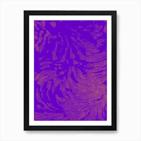 Purple Abstract Painting Art Print