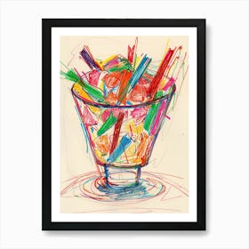 Jelly Trifle Children S Scribble Style 2 Art Print