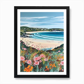 Crantock Beach, Cornwall, Matisse And Rousseau Style 1 Art Print