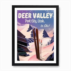 Deer Valley Park, California To Ski Art Print