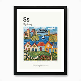 Kids Travel Alphabet  Sydney 3 Art Print