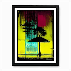 Tree In The Rain 1 Art Print