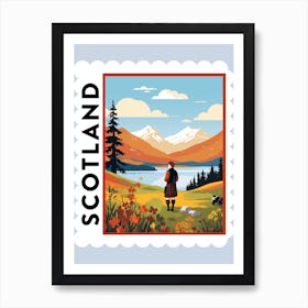 Scotland 3 Travel Stamp Poster Art Print