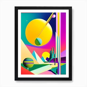 Sagittarius Planet Abstract Modern Pop Space Art Print