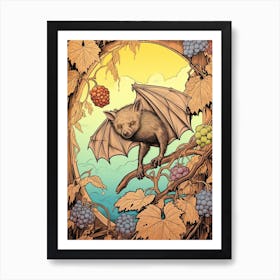 Fruit Bat Vintage Illustration 10 Poster