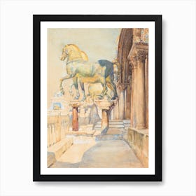 The Horses of St. Marks, Venice by Reginald Barratt (1861-1917) Art Print