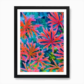 Acropora Humilis Vibrant Painting Art Print