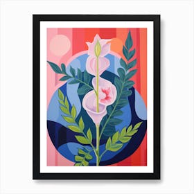 Snapdragon Flower 6 Hilma Af Klint Inspired Pastel Flower Painting Art Print