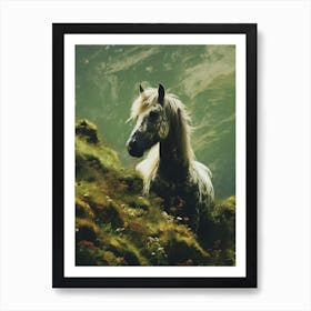 Cosmic horse portrait Art Print