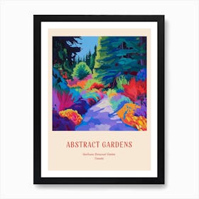 Colourful Gardens Vandusen Botanical Garden Canada 3 Red Poster Art Print