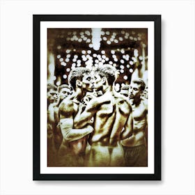 Euphoria in the Heat of Pride: Naked Gay Men Kissing At The Gay Pride Maspalomas Gran Canaria Art Print