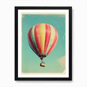 Hot Air Balloon Retro Photo Inspired 1 Art Print