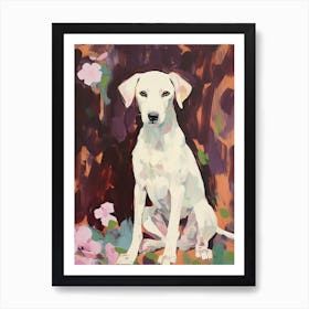 A Whippet Dog Painting, Impressionist 3 Art Print