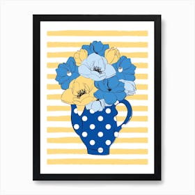 Blue Flowers Art Print