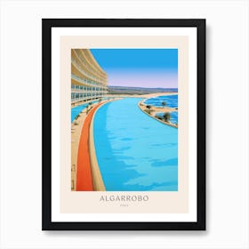 Algarrobo Chile Midcentury Modern Pool Poster Art Print