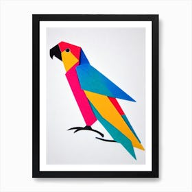 Parrot Origami Bird Art Print