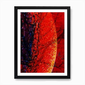 Abstract  - Red Sun Art Print